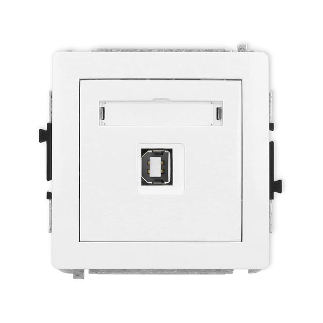 DECO Gniazdo pojedyncze USB A-B2.0 biały DGUSB-3 KARLIK