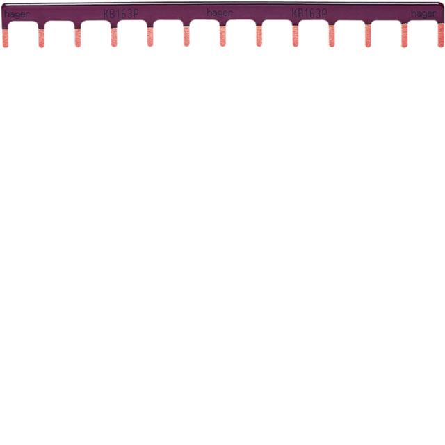 Szyna grzebieniowa kołkowa pozioma 1P 10mm2 13M powłoka brązowa KB163P HAGER