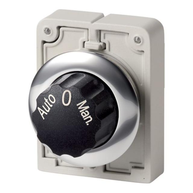 M30C-FWR3-X94 Przełącznik obrotowy 30mm 3 położeniowy bez samopowrotu z opisem Auto-0-Man. 187108 EA