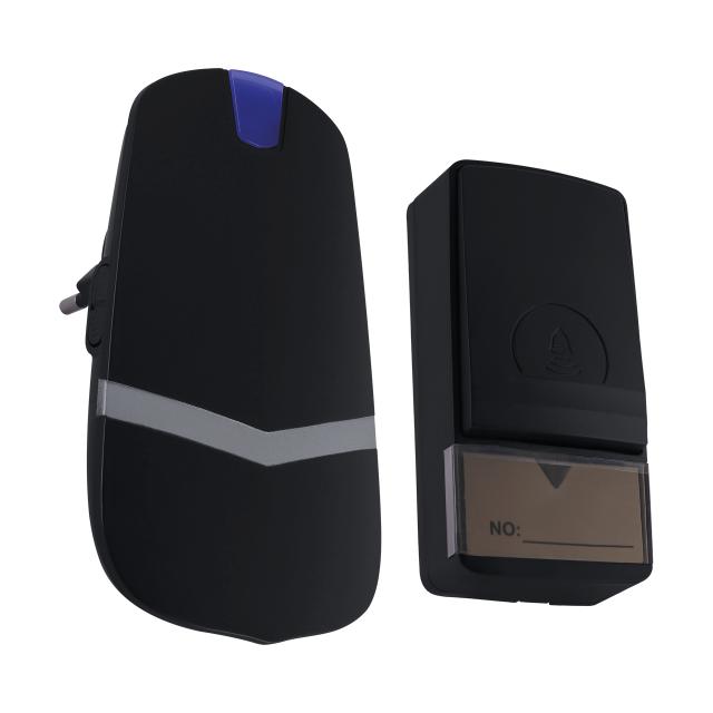 OCEAN 230V BLACK Bezprzewodowy dzwonek bateryjny