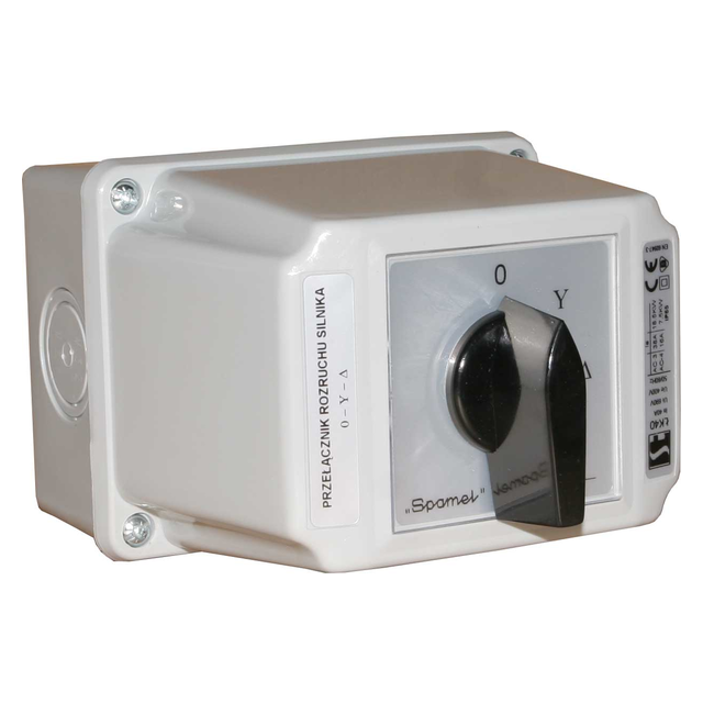 Łącznik Krzywkowy 15A, Rozłącznik 0-1 (3 - biegunowy) z torem sygnal,  w obudowie OB3 z czołem zamyk