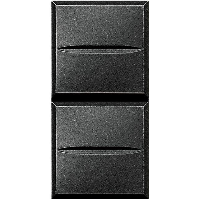 AXOLUTE - PRZYCISK PODWÓJNY 1 MODUŁ AXIAL ANTRACYT, Bticino