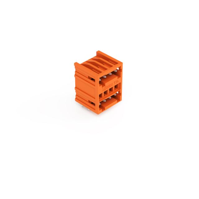 MCS-MINI dwupiętrowy wtyk 2 x 4 bieg. pomarań. raster 3,81 mm /100szt./ WAGO