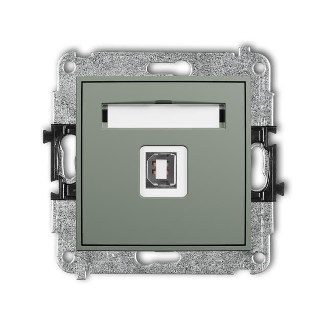 MINI Gniazdo pojedyncze USB A-B 2.0 szałwiowy 61MGUSB-3 KARLIK