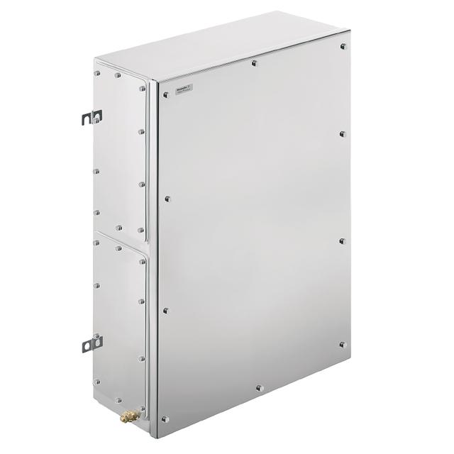 KTB FS 765015 S4E1 Metalowa obudowa iskrobezpieczna, 508 x 762 x 150 mm, element polerowany elektrolitycznie, Płytka kołnierzowa: Tak, na dole, M6 wkręty o łbie sześciok /1szt./ 1196510000 WEIDMÜLLER