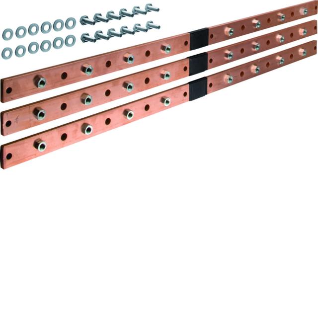 univers Szyna pozioma Cu do rozł. listwowych NH1/2/3 4-pol. 40x10mm (3 szt) UM08K HAGER