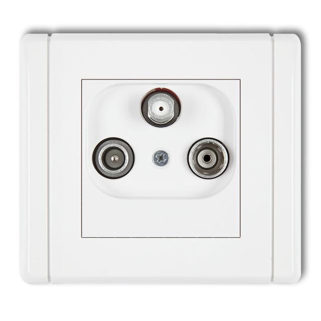 FLEXI Gniazdo abonenckie RTV-SAT przelotowe 10dB biały