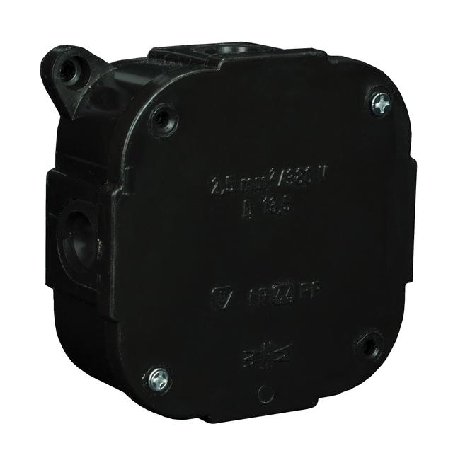 VP-74 Puszka n/t 88x88x40mm IP44 400V czarna VP 074-05 61.174 OPATÓWEK