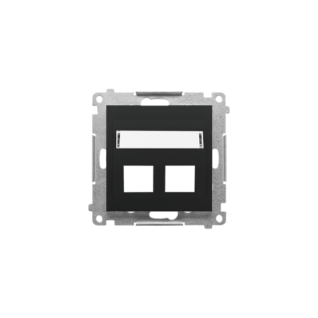 Simon 55 Gniazdo wtyczkowe z zintegrowaną ładowarką 2xUSBA Czarny mat TGZ1USB2AA.01/149 TKP2S.01/149 KONTAKT