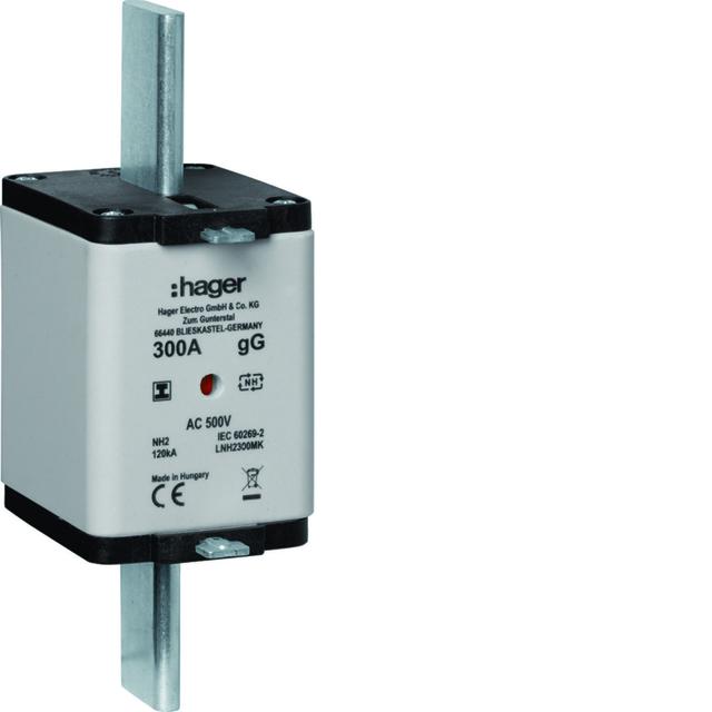 Wkładka bezp. nożowa NH2 wsk.podw. uchwyt izol. gG 300A 500VAC LNH2300MK HAGER