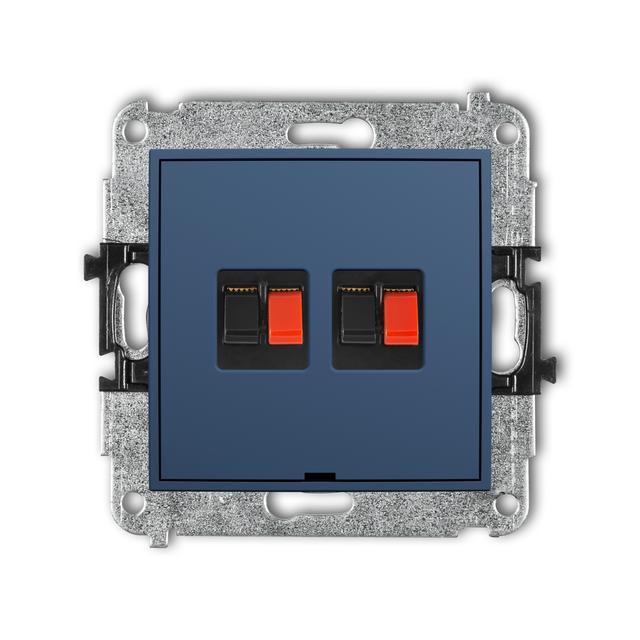 ICON Gniazdo głośnikowe podwójne navy blue 64IGGBO-2 KARLIK