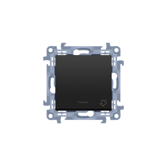 Simon 10 Przycisk dzwonek z podświetleniem LED 10A z. śrub. czarny