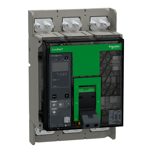 Wyłącznik mocy ComPacT NS1250N 50kA przy 415VAC 3P stacjonarny sterowanie ręczne MicroLogic 2.0A 1 C125N32AFM Schneider