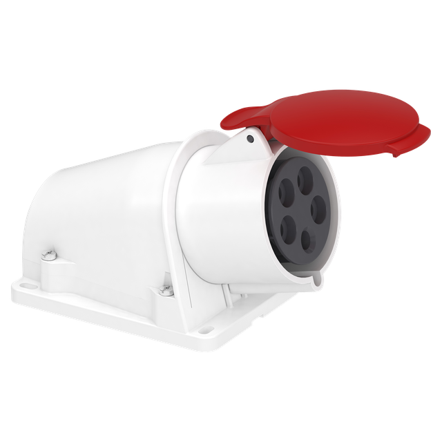 Gniazdo kątowe PratiKa 32 A - 3P + N + E - 380..415 V AC - naścienne