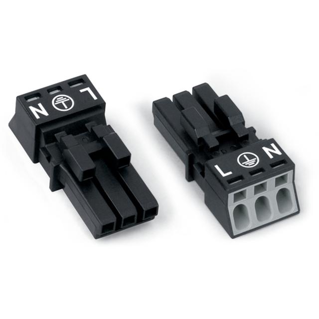 WINSTA MINI gniazdo 3-torowe czarne