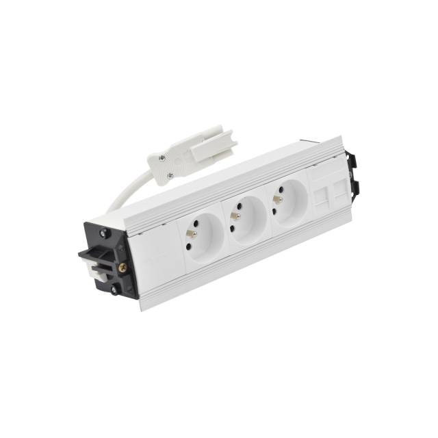 "Simon 480 TS48-510E300K0-33 Indesk 3 gn. typ E i płytka dla 2 złączy RJ45 keystone