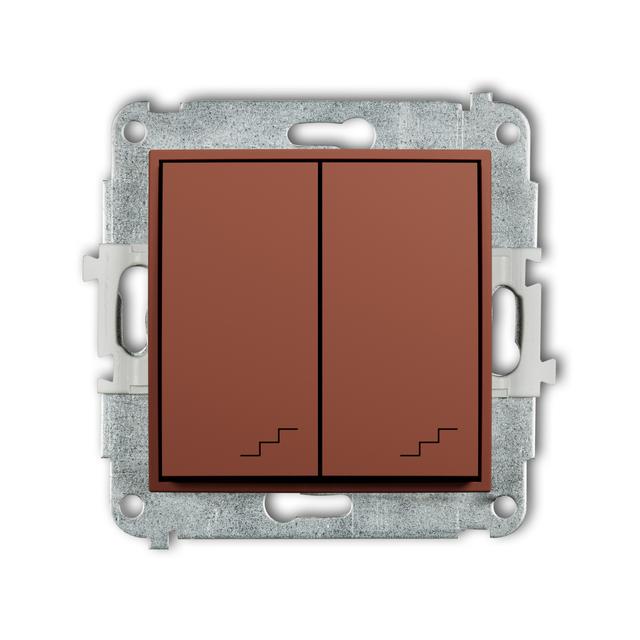 MINI Mechanizm łącznika podwójnego schodowego terakota