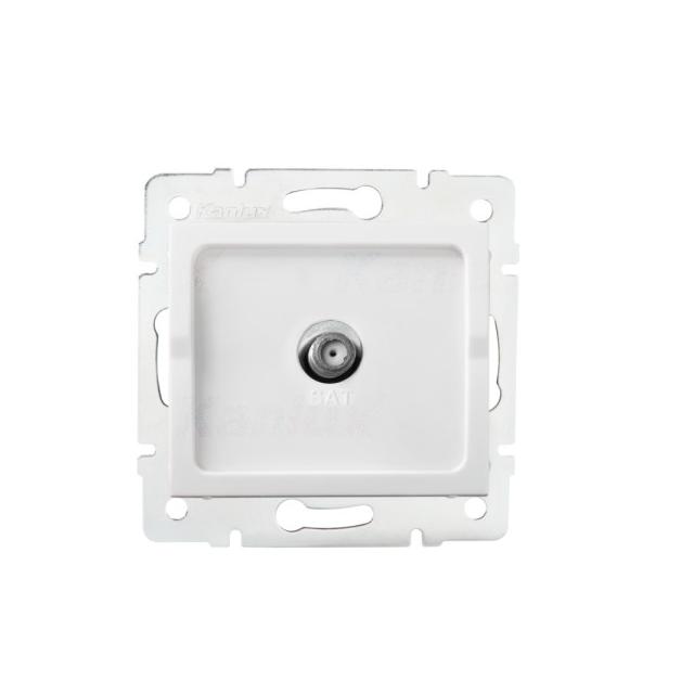 LOGI 02-1301-002 bi Gniazdo antenowe typu F LOGI 02-1301-002 bi kolor biały KANLUX