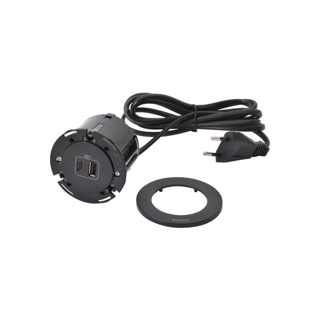 INCARA: DISQ 60 - USB A+C - 2,0 M-CZARNY, Legrand