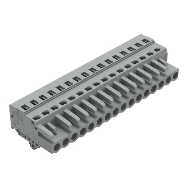 MCS-MIDI Classic gniazdo 16-bieg. szare raster 5 mm /25szt./ WAGO