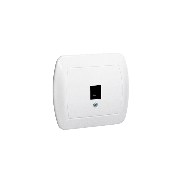 Simon Akord Gniazdo telefoniczne RJ11 pojedyncze. Montaż na łapki lub wkręty biały