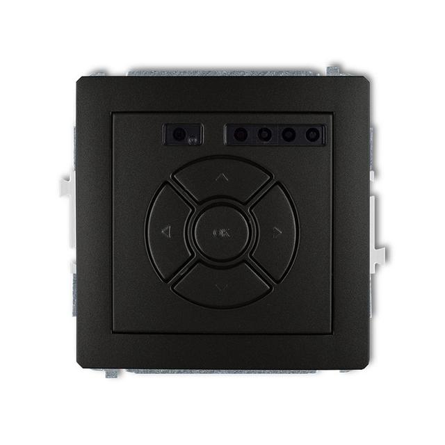 DECO Mechanizm elektronicznego sterownika roletowego (przycisk strefowy) czarny mat