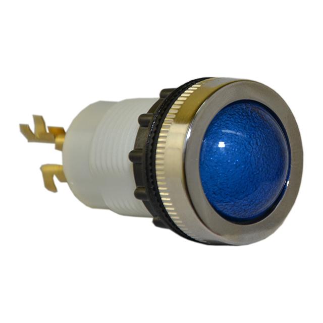 Lampka D22MS 24V-230V metalowa niebieska