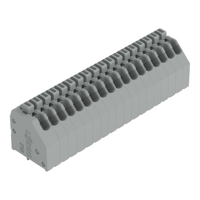 Złączka do płytek drukowanych przycisk 0,5mm2 RM 2,54mm 18-bieg szara /25szt./ 250-1418 WAGO