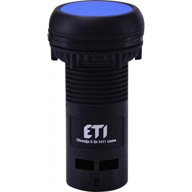 ECF-01-B - Przycisk kompaktowy z guzikiem krytym, 1NC, Niebieski