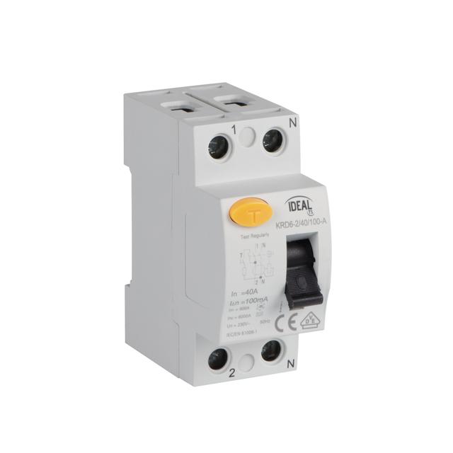 Wyłącznik różnicowoprądowy KRD6-2/40/100-A 1P+N 40A 100mA Typ A 23226 KANLUX