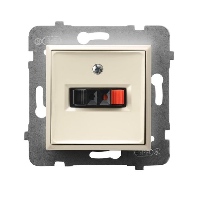 ARIA Gniazdo głośnikowe pojedyncze - kolor ecru GG-1U/m/27