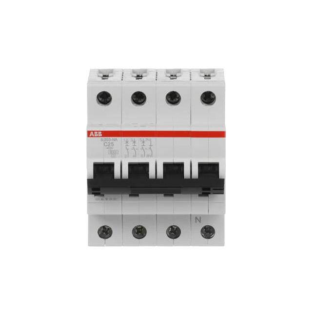 S203-C25NA Wyłącznik nadprądowy 6kA 3P+N C25A 2CDS253103R0254 ABB
