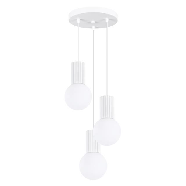 Lampa wisząca HALO 3P biała