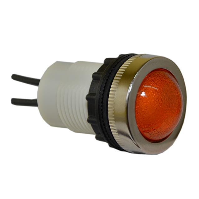 Lampka D22MPB 24V-230V metalowa żółta