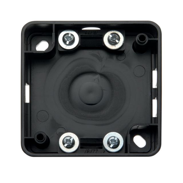 Integro Puszka natynkowa 1-krotna płaska, czarny, połysk