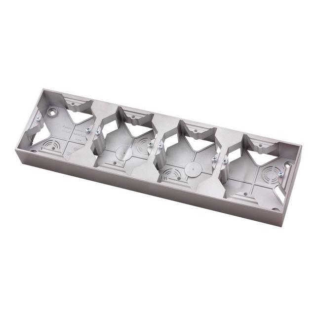 IMPRESJA Puszka instalacyjna poczwórna - kolor tytan