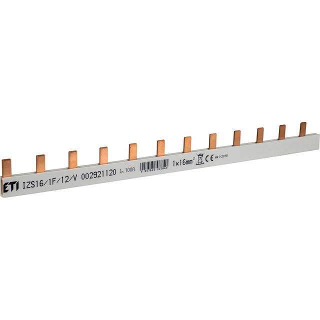 Szyna łączeniowa sztyftowa 1P 100A 16mm2 (12 mod.) IZS16/1F/12/V (0,32) 002921120 ETI