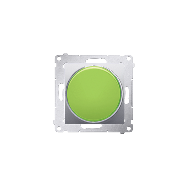 Simon 54 Sygnalizator świetlny LED – światło zielone 230V srebrny mat