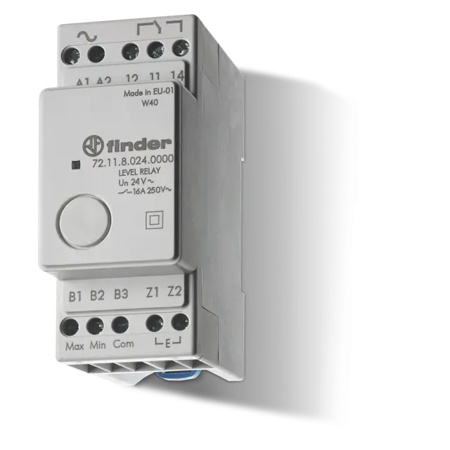 Przekaźnik nadzoru poziomu cieczy 1 P; 16A; 24V DC; zakres czułości 150k?