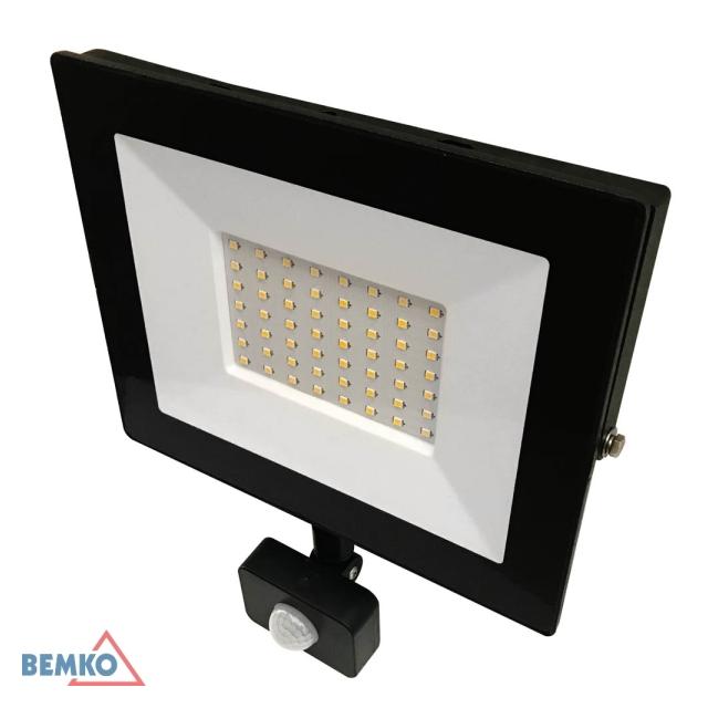 NAŚWIETLACZ LED SMD KASTEL 50W 4000K 4000LM IP65 CZARNY CZ. PIR