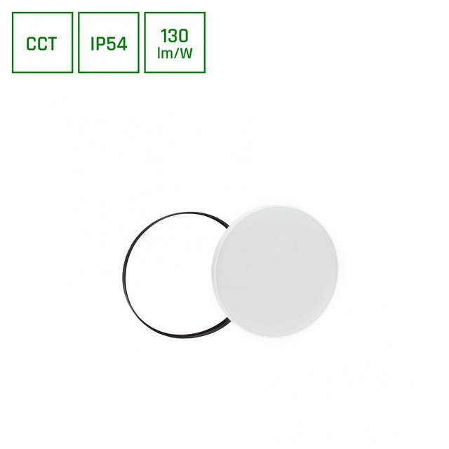 NYMPHEA BLACK & WHITE RINGS 18W CCT 230V 115st IP54 FI250x52 BIAŁY/CZARNY OKRĄGŁA