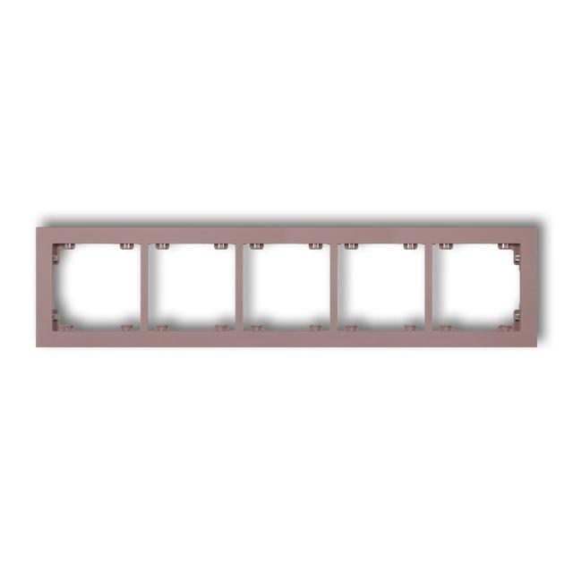 DECO Ramka pięciokrotna z tworzywa DECO Pastel Matt lawendowa 42DR-5 KARLIK
