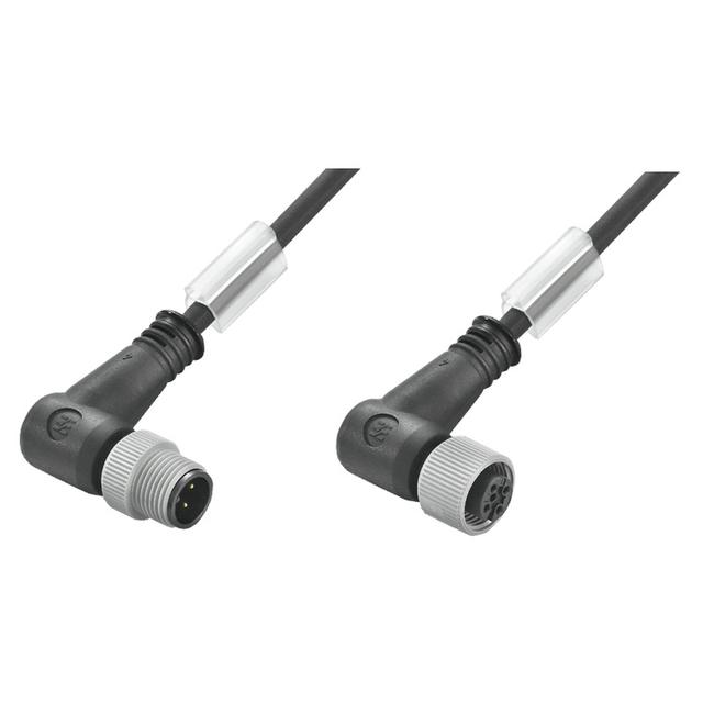 SAIP-M12WM12W-4-10U Przewód czujnika-siłownika (zmontowany), Kabel połączeniowy, M12 / M12, Liczba biegunów: 4, Długość kabla: 10 m, złącze męskie, kątowe - złącze żeński /1szt./ 1108711000 WEIDMÜLLER