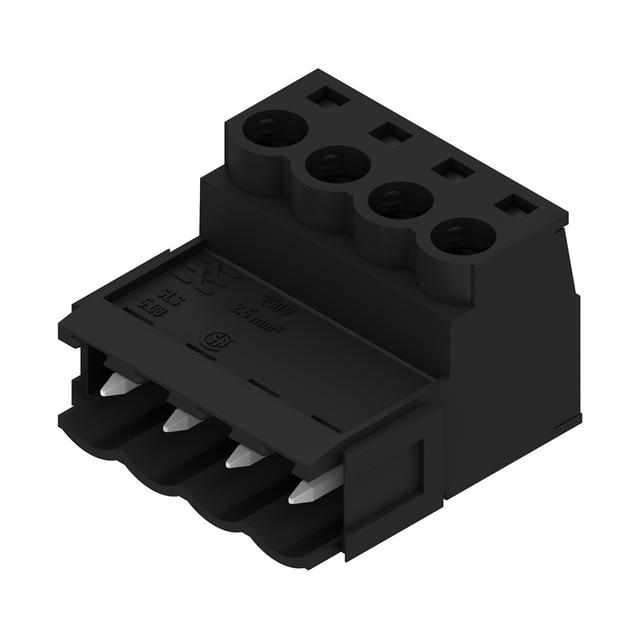 SLS 5.08/04/180B SN BK BX Wtyk PCB (złącze wiązki), 5.08 mm, Liczba biegunów: 4, Przyłącze z jarzmem /84szt./ 1645250000 WEIDMÜLLER
