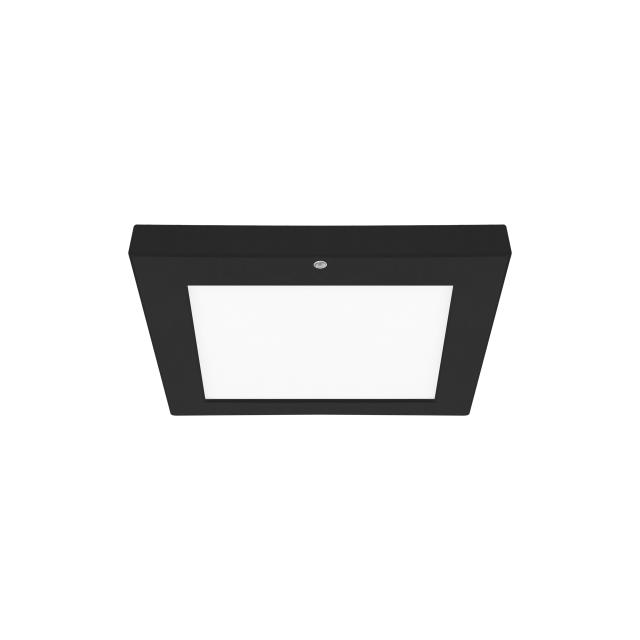 Czarna kwadratowa lampa sufitowa NT/PT z czujnikiem LED OLGIERD 18W 04556 IDEUS