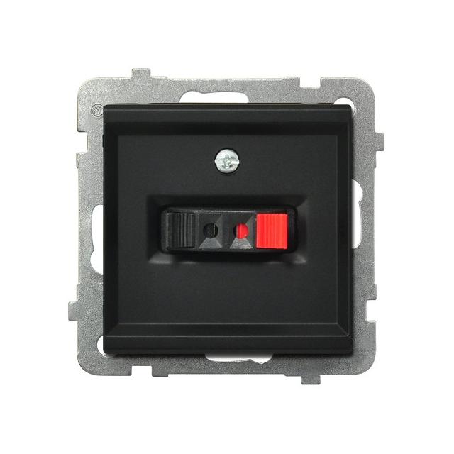 SONATA Gniazdo głośnikowe pojedyncze - kolor czarny metalik GG-1R/m/33