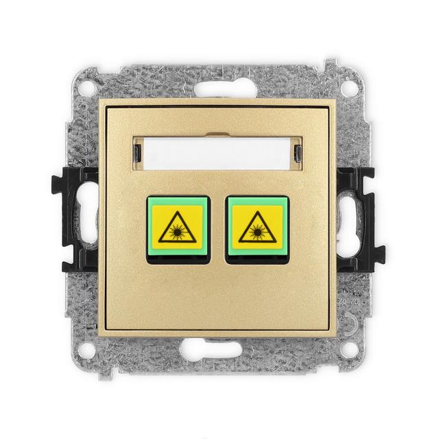 ICON Mechanizm gniazda światłowodowego/optycznego podwójnego złoty