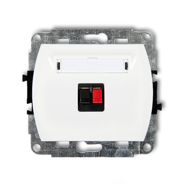 TREND Mechanizm gniazda głośnikowego pojedynczego biały