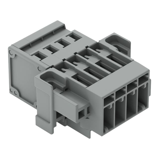 X-COM wtyk 4-biegunowy szary raster 5 mm /25szt./ WAGO