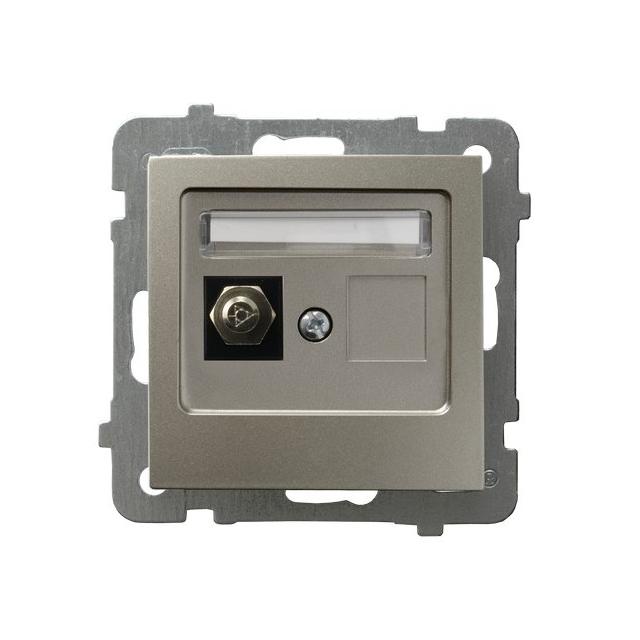 AS Gniazdo ekwipotencjalne pojedyncze - kolor satyna light